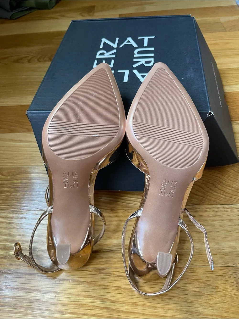 Naturalizer Astrid T-Strap Pointed Toe Dress Pumps – Rose Gold – Size 8.5 – NWT